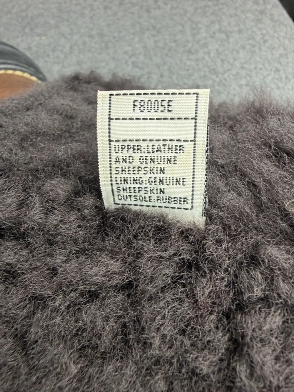 UGG Brrooks Dark Brown Leather Boots  Shearling‎ Cuffs Size 10